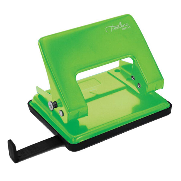 Treeline 2 Hole Punch Metal with Paper Guide 15pg Green
