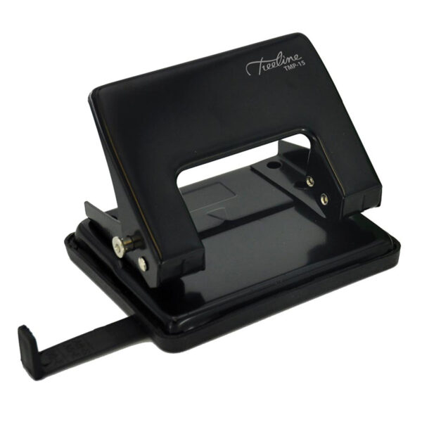 Treeline 2 Hole Punch Metal with Paper Guide 15pg Black