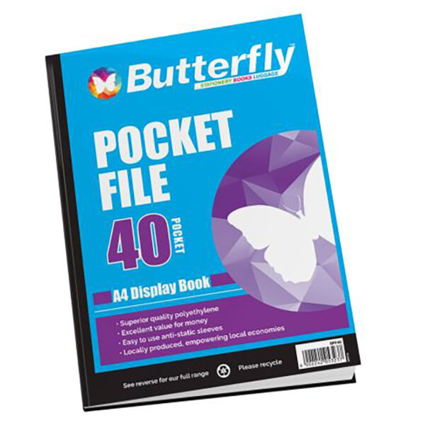 Flip File A4 Butterfly 40 Pockets